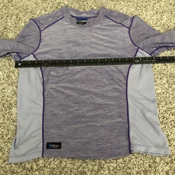Womens Irideon Riding Wear V Neck Long Sleeve Shirt Purple  Sz XL Vented On Side - Picture 6 of 10